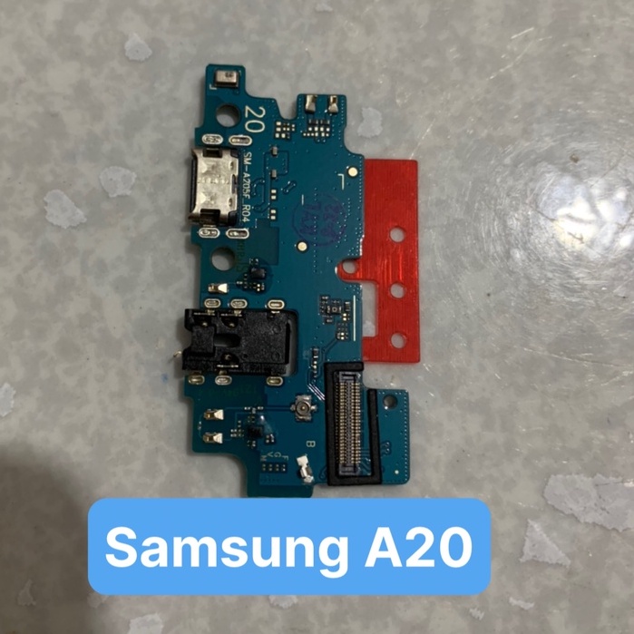 Cụm đuôi sạc, tai nghe, micro, Samsung Galaxy A20 - A205f zin hãng