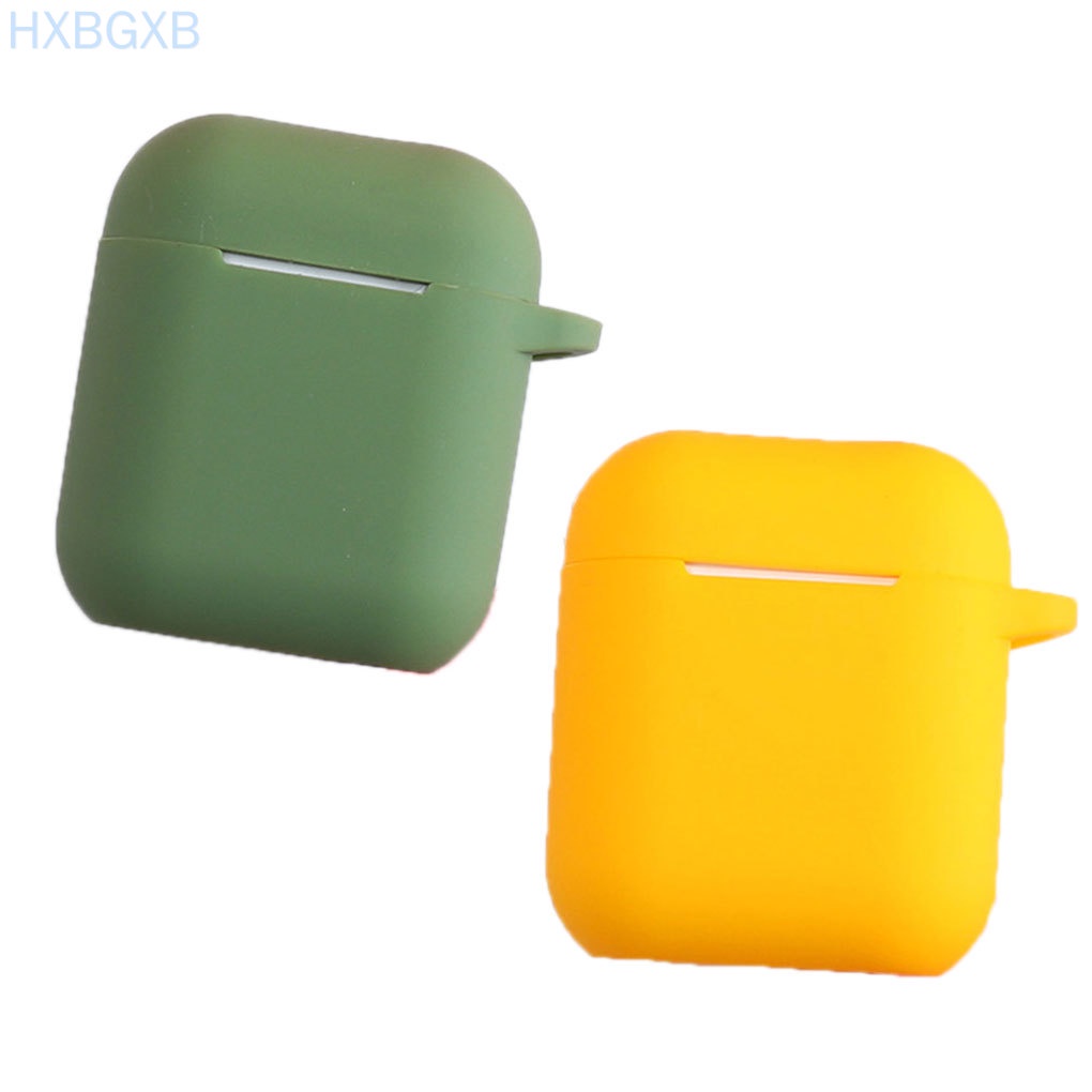 HXBG Earphone Charging Case Protector Anti-lost Silicone Solid Color Design Protective Cover Replacement For AirPods