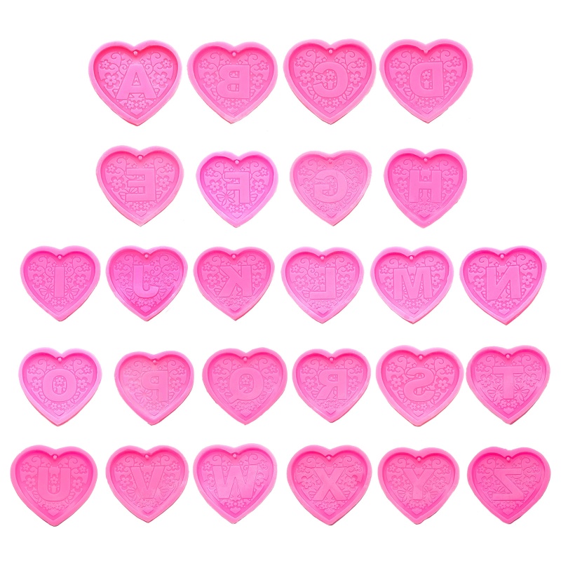 Sa Khuôn Silicon 26 Chữ Cái Làm Móc Khóa