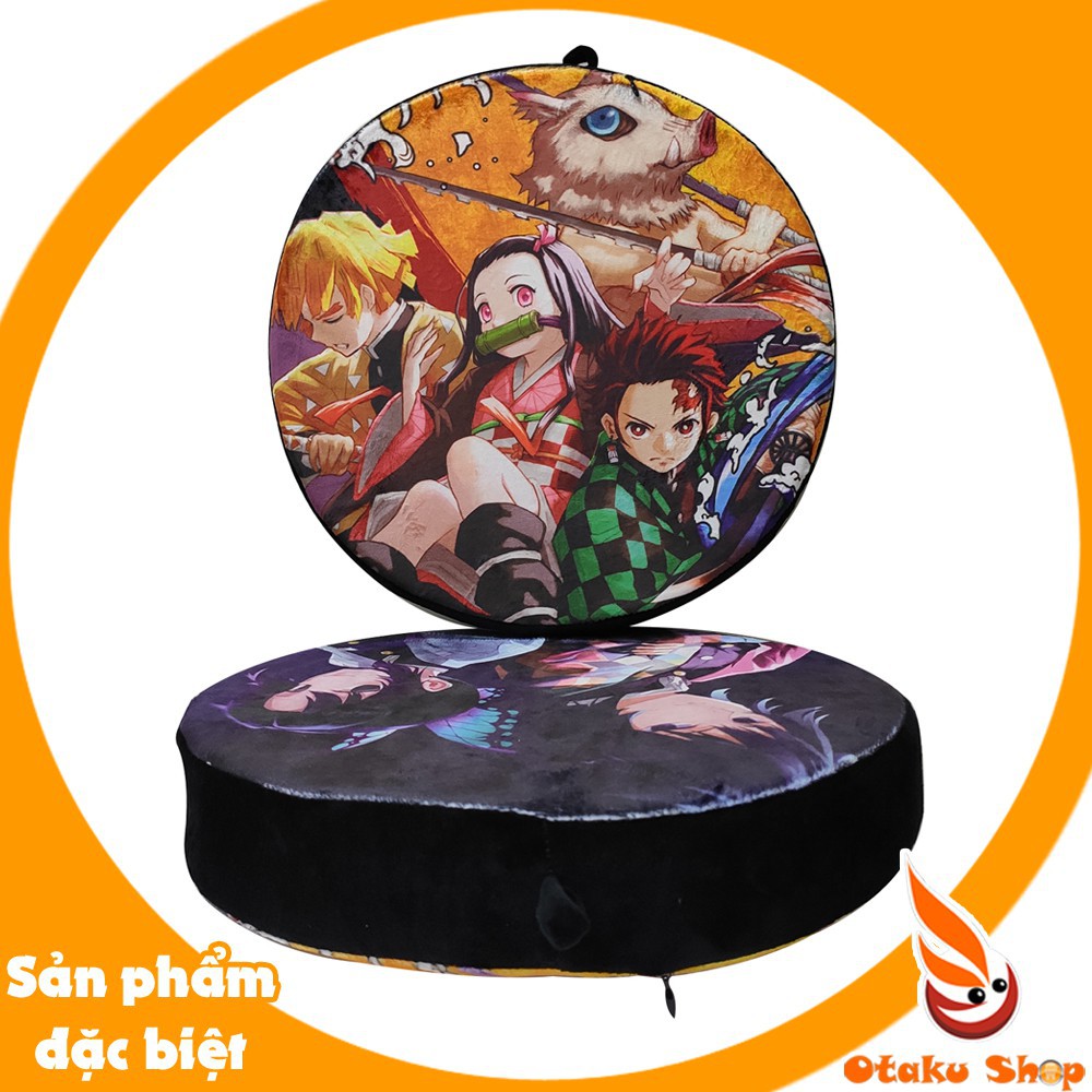 Đệm tựa lưng in hình Anime Kimetsu no Yaiba - Demon Slayer có thể dùng để làm gối ôm tròn, nệm ngồi