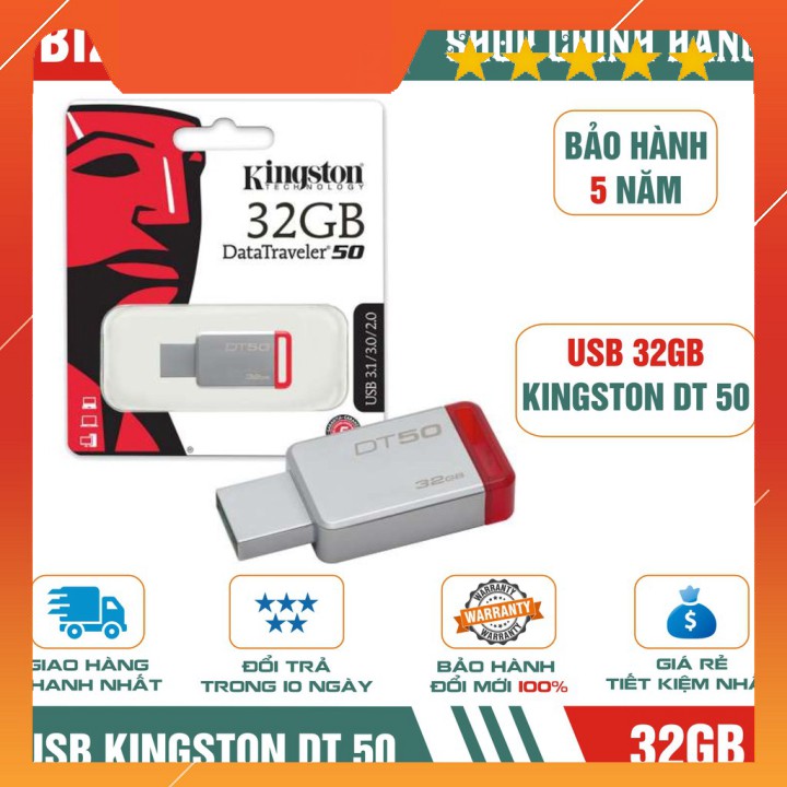 USB Kingston DataTraveler DT50 32GB/16GB - Bảo hành 5 năm!!!