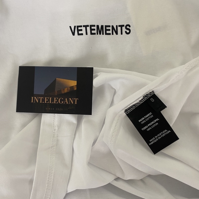 Áo thun tay lỡ Vetements france bản cao cấp ss21, Áo tee ovesize Vetement thêu logo, full tag mác