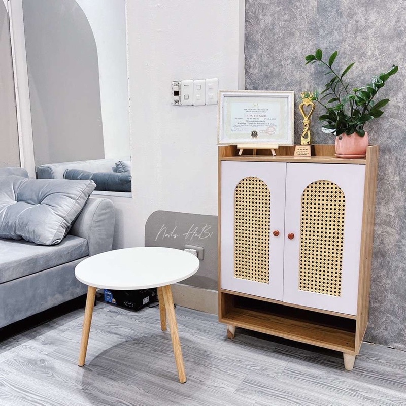 Tủ Giày Decor Có Cánh Tủ Mây Thông Minh Phong Cách Hàn Quốc
