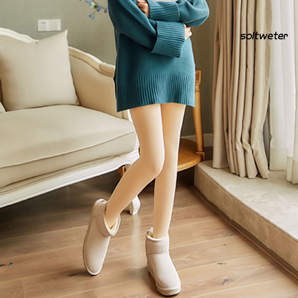 Quần Tất Dày Giữ Ấm Co Giãn Không Đường May Thời Trang Thu Đông Cho Nữ