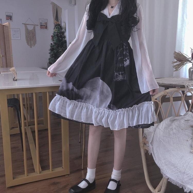 Đầm Lolita Lưng Cao Đính Nơ Chất Liệu Mềm Mại Phong Cách Retro Trung Hoa Cho Nữ | BigBuy360 - bigbuy360.vn