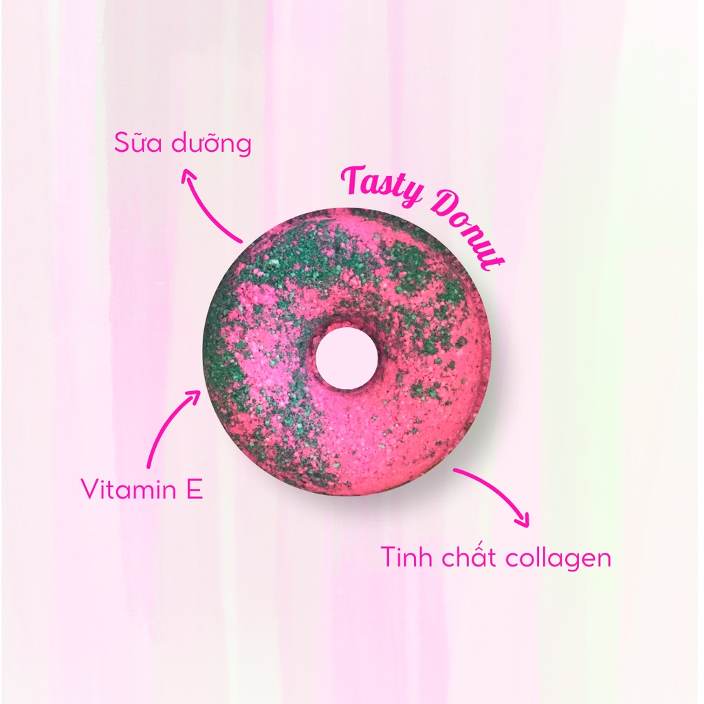TASTY DONUT [Labbi] Bath bomb / Viên sủi bồn tắm / Bom tắm / Viên thả bồn tắm / Bathbomb
