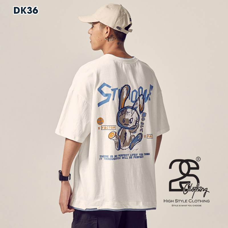 Áo Thun Nam Missout Co Giãn 2S Clothing, Áo Phông Trơn Nam Unisex In Hình Thỏ Ngầu DK36