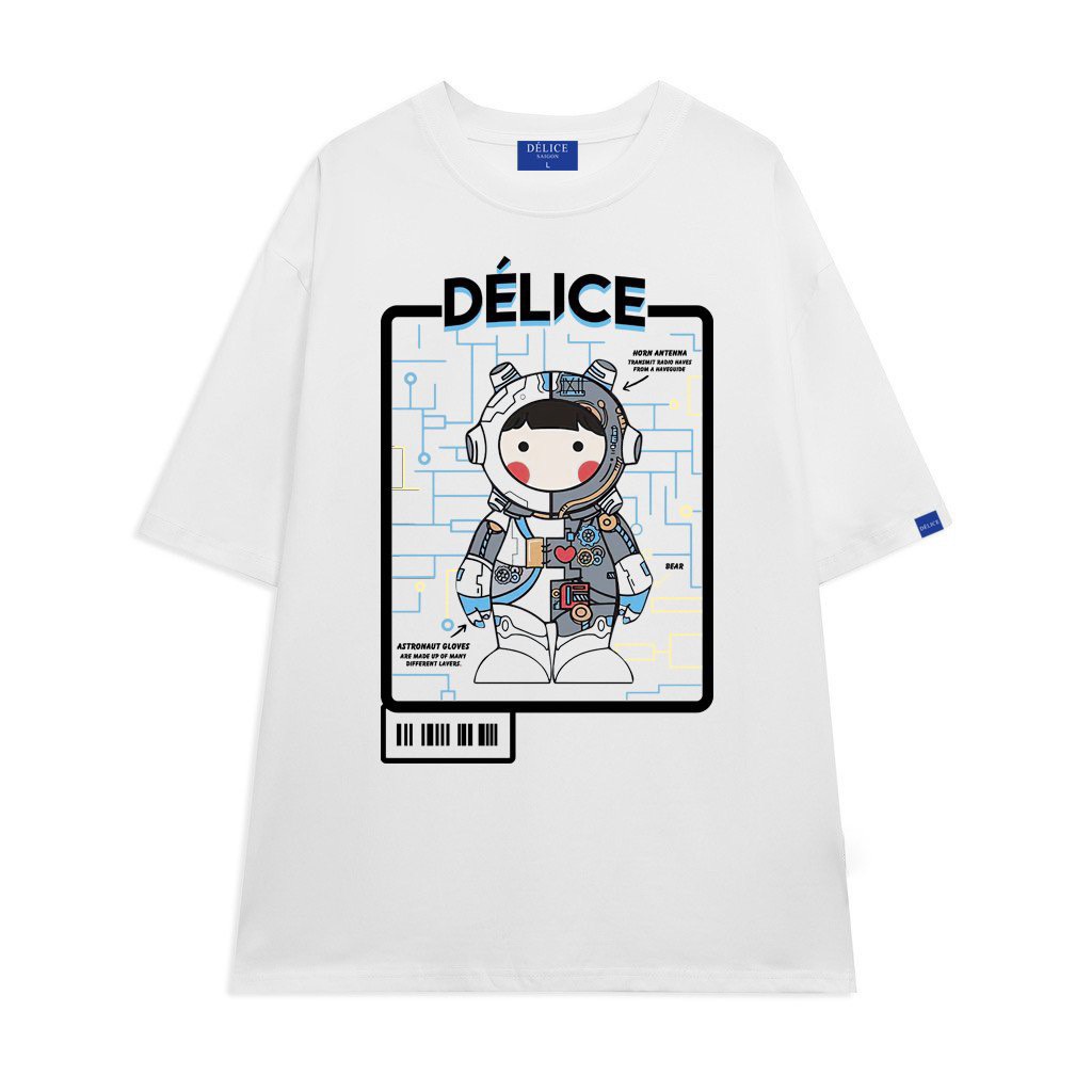 [ Full Box + Tag ] Áo thun phông Unisex cotton 100% form rộng tay ngắn ROBOT