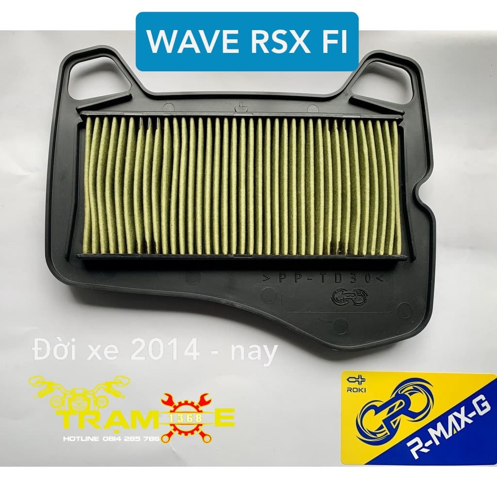 Lọc gió Rmax Roki xe Wave Rsx 110 (2014 - nay) thêm lưu thông khí xe tăng tốc mạnh mẽ