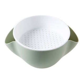 Bát rửa rau củ quả 2 lớp có lỗ lọc nước làm từ nhựa