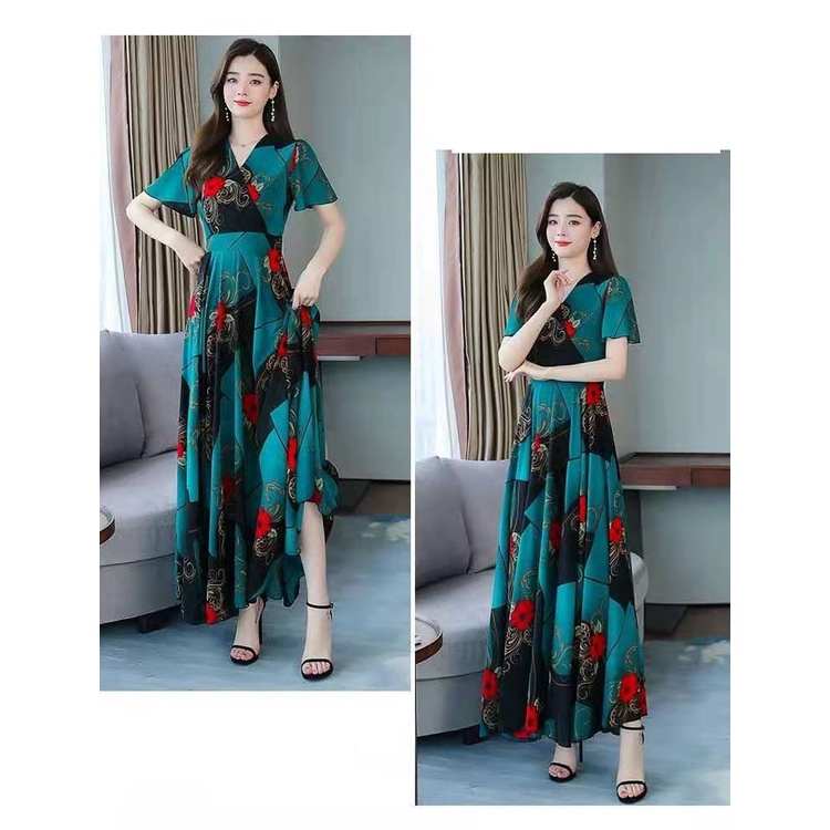 Đầm Maxi Nữ Hoa Duyên Dáng Thanh Lịch Cao Cấp BY4541