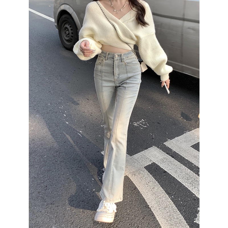 Quần denim lưng cao dáng ôm co giãn thời trang trẻ trung 49008 | BigBuy360 - bigbuy360.vn