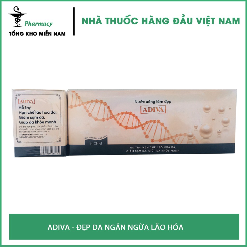 ADIVA Collagen dạng nước mẫu mới - Giảm nếp nhăn, không lo chảy xệ - hộp 14 lọ x 30ml - Tổng Kho MiềnNam | BigBuy360 - bigbuy360.vn