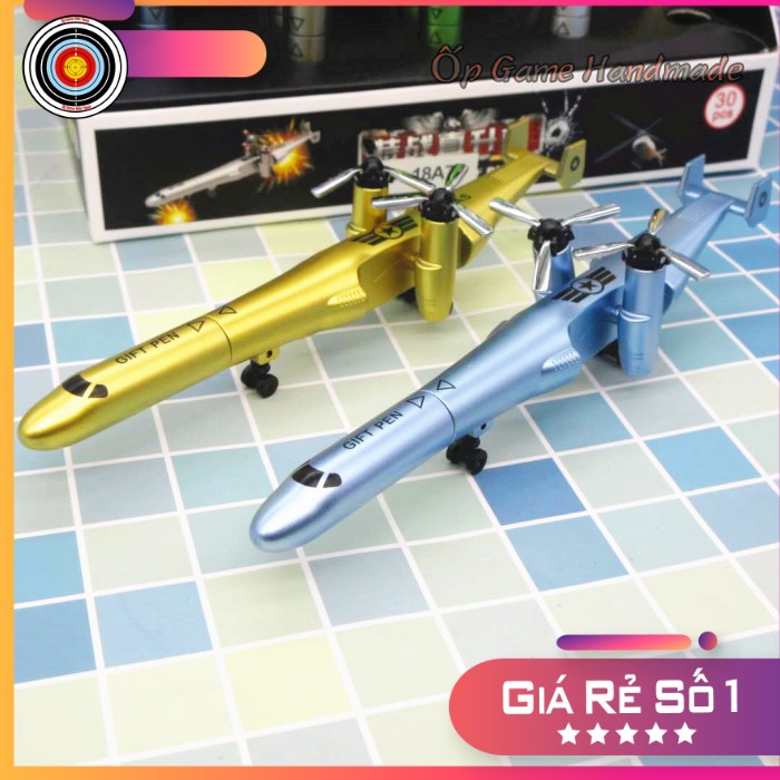 Mô hình máy bay chiến đấu có bánh xe dài 20cm - Máy bay đồ chơi cho trẻ em độc đáo kèm bút bên trong