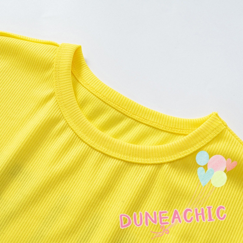 DUNEA Áo Nỉ Dài Tay Cổ Tròn Form Rộng In Chữ Phong Cách Đường Phố