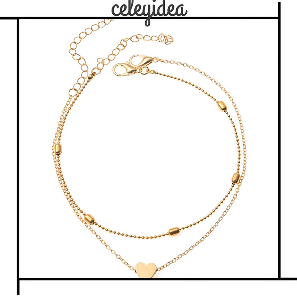 Lắc Chân Hình Trái Tim Màu Vàng / Bạc Xinh Xắn | BigBuy360 - bigbuy360.vn