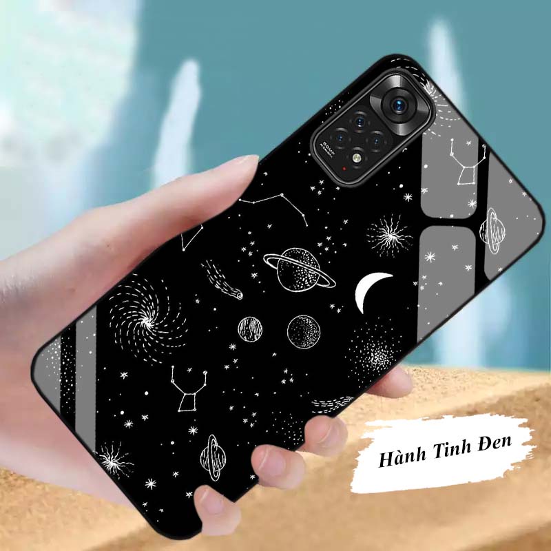 Ốp Lưng Xiaomi Redmi Note 11S, Note 11 4G, Note 11 5G, Note 11 Pro Mặt kính cường lực Cao Cấp, Sáng Bóng