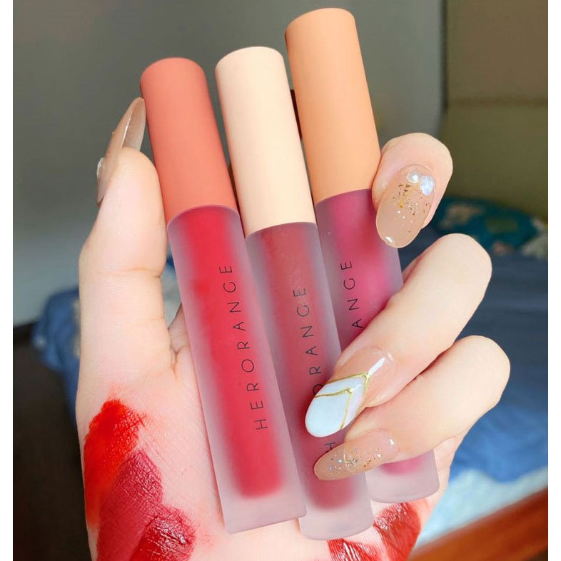 Set 3 Cây Son Kem Lì Herorange Fluffy Lip Glaze | WebRaoVat - webraovat.net.vn