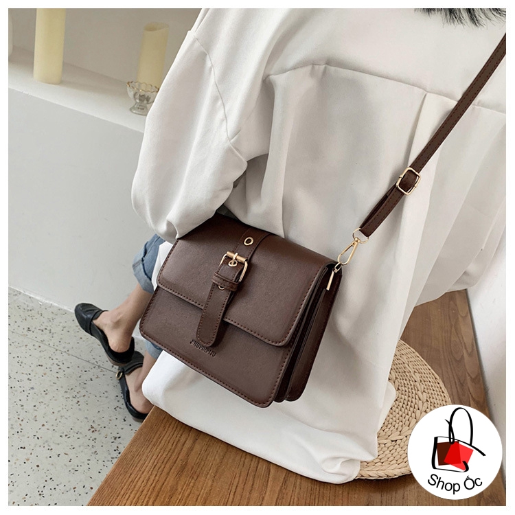 (HÀNG MỚI) Túi đeo chéo nữ 2 ngăn phong cách hàn quốc E334