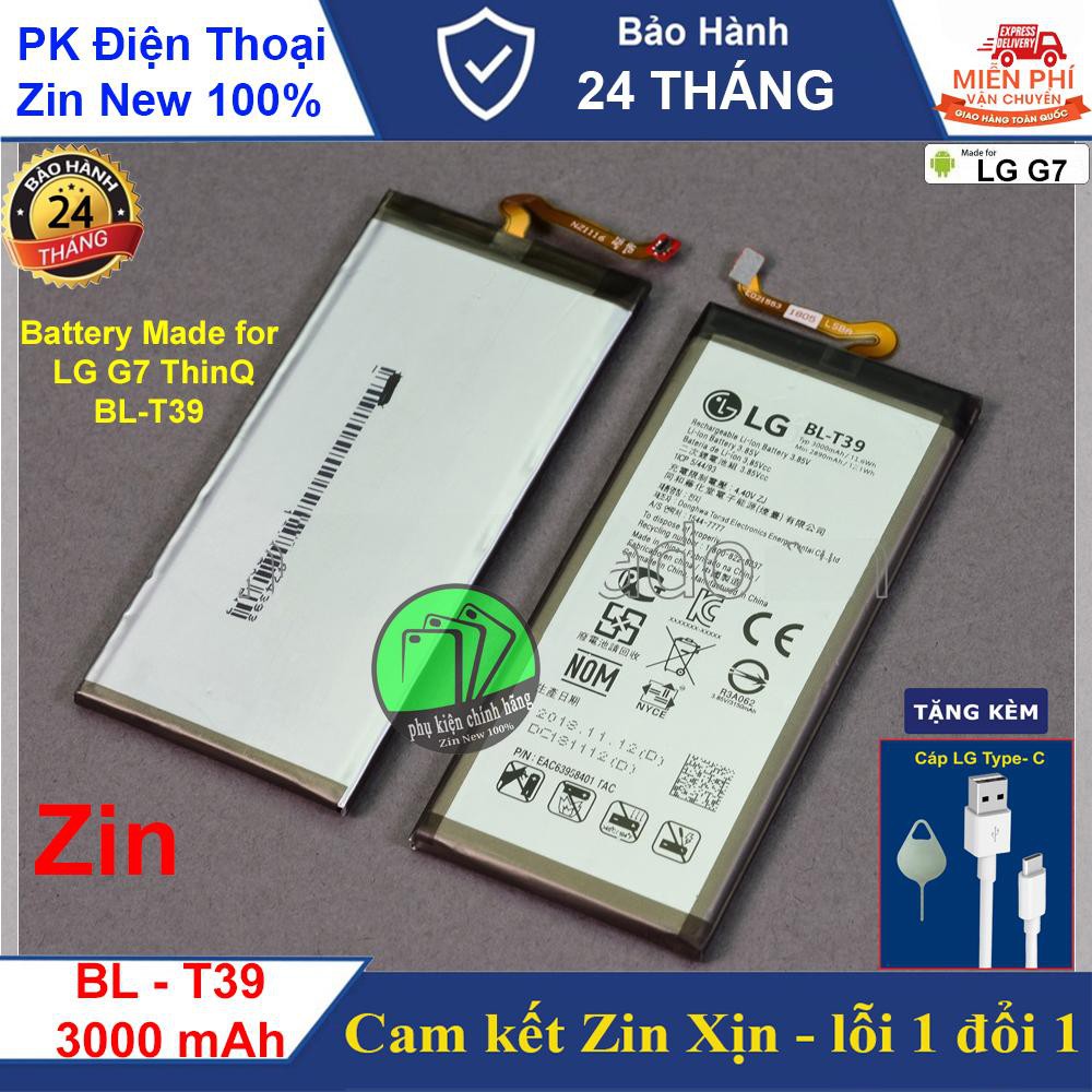 PIN LG G7 chính hãng ,Dung lượng 3000mAh, Tặng kèm cáp sạc