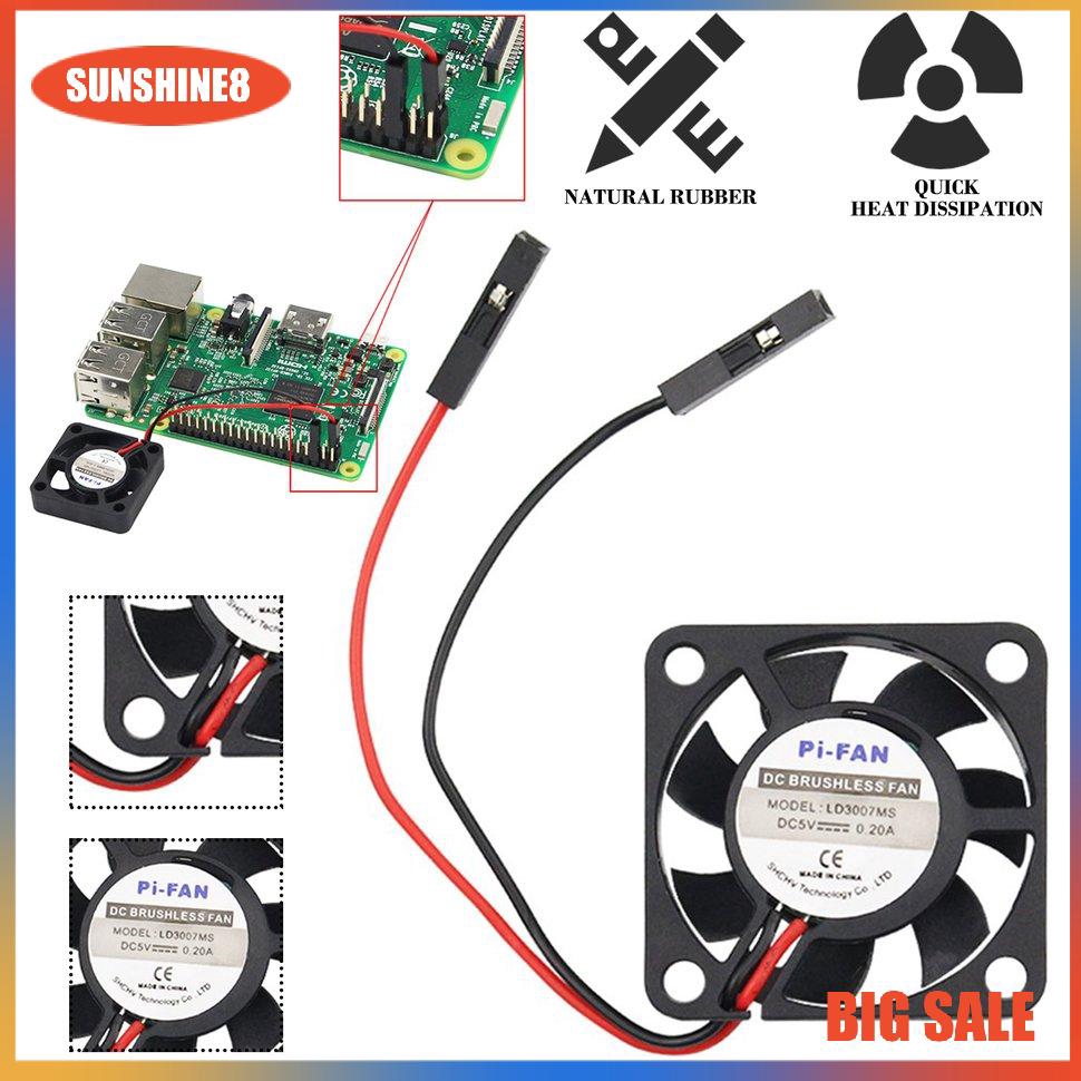 Quạt Tản Nhiệt Cpu 5v 3.3v Cho Raspberry Pi 4 B / 3b + / 3b / 2b / B +