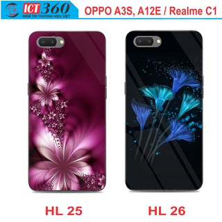 Ốp lưng kính oppo a3s/a12e/ realme c1- in theo yêu cầu