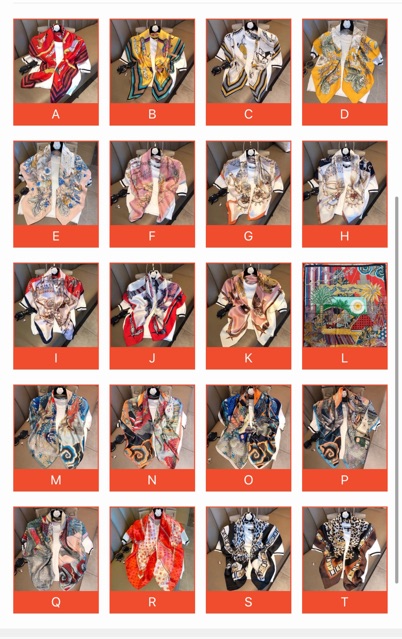 Khăn turban lụa cao cấp 90x90cm in hoa văn đẹp bandana quấn áo yếm siêu to - Maben