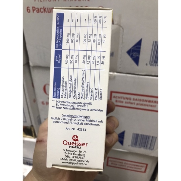 Viên uống bổ  xương khớp glucosamin 1550 Doppel- herz