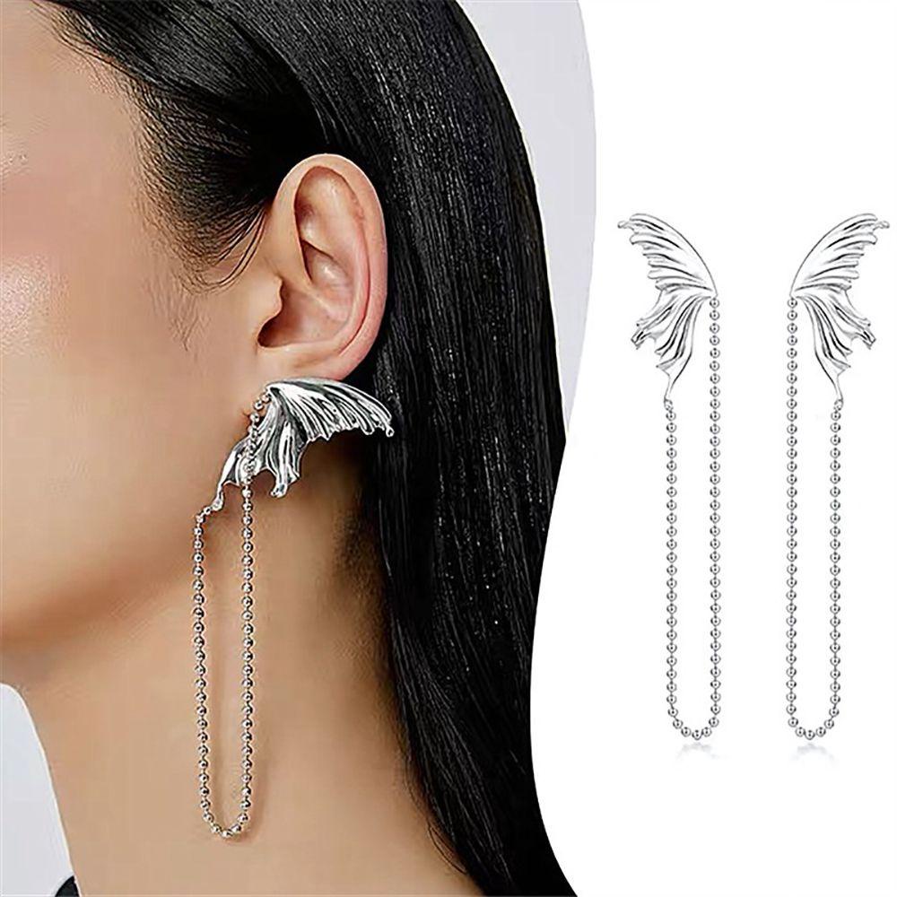 ANEMONE Set Vòng cổ Và Đôi Khuyên Tai Hình Cánh Bướm Thiết Kế Ấn Tượng