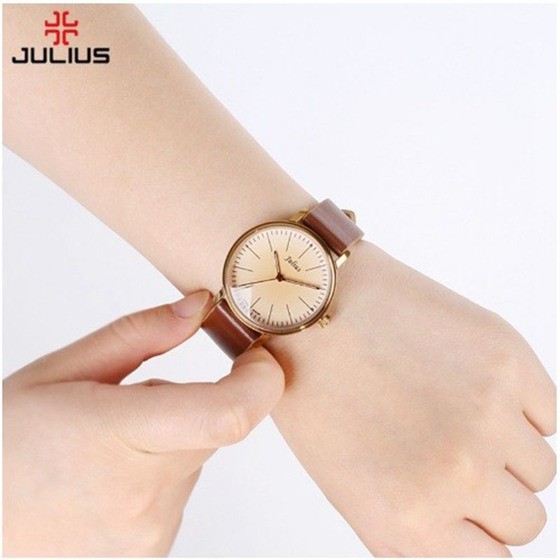 Đồng hồ nữ JA-814LE Julius Hàn Quốc dây da