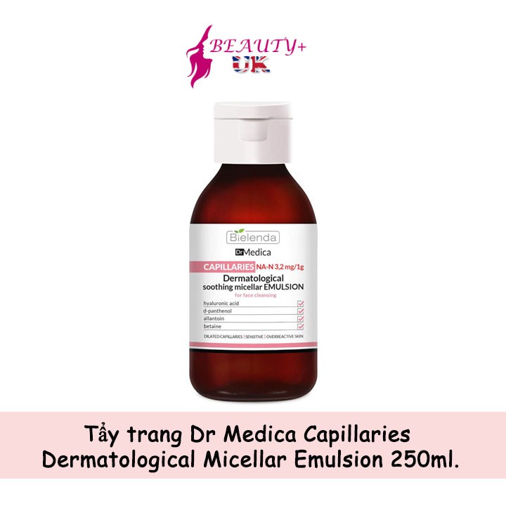 Tẩy trang Dr Medica Capillaries Dermatological Micellar Emulsion 250ml
