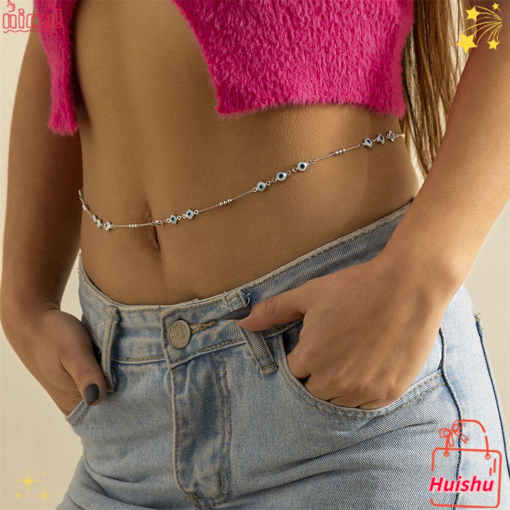 ✣HS✣ Charm Demon Eyes Waist Chain Lady Body Jewelry Waist Belly Chain Summer Beach Bikini Decor Sexy Waist Chain Fashion Women Gifts
