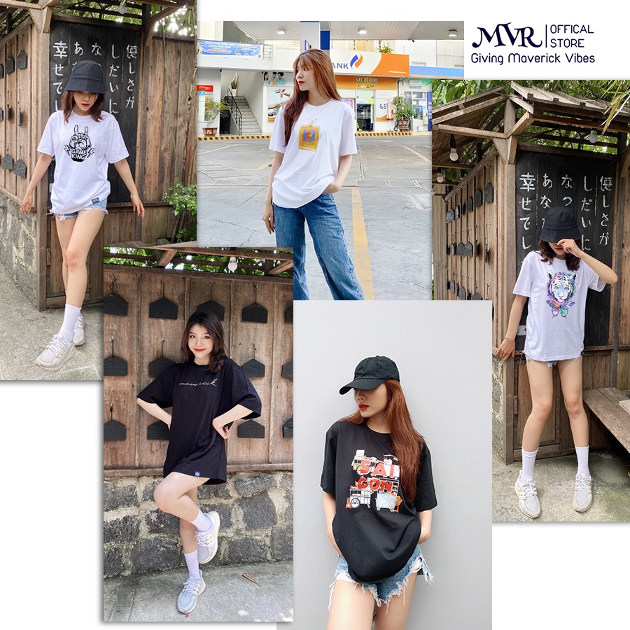 Áo thun in ngẫu nhiên local brand cotton form rộng BIGSIZE 40kg đến 120kg style Hanquoc hàng xuất cao cấp unisex MVRMT21