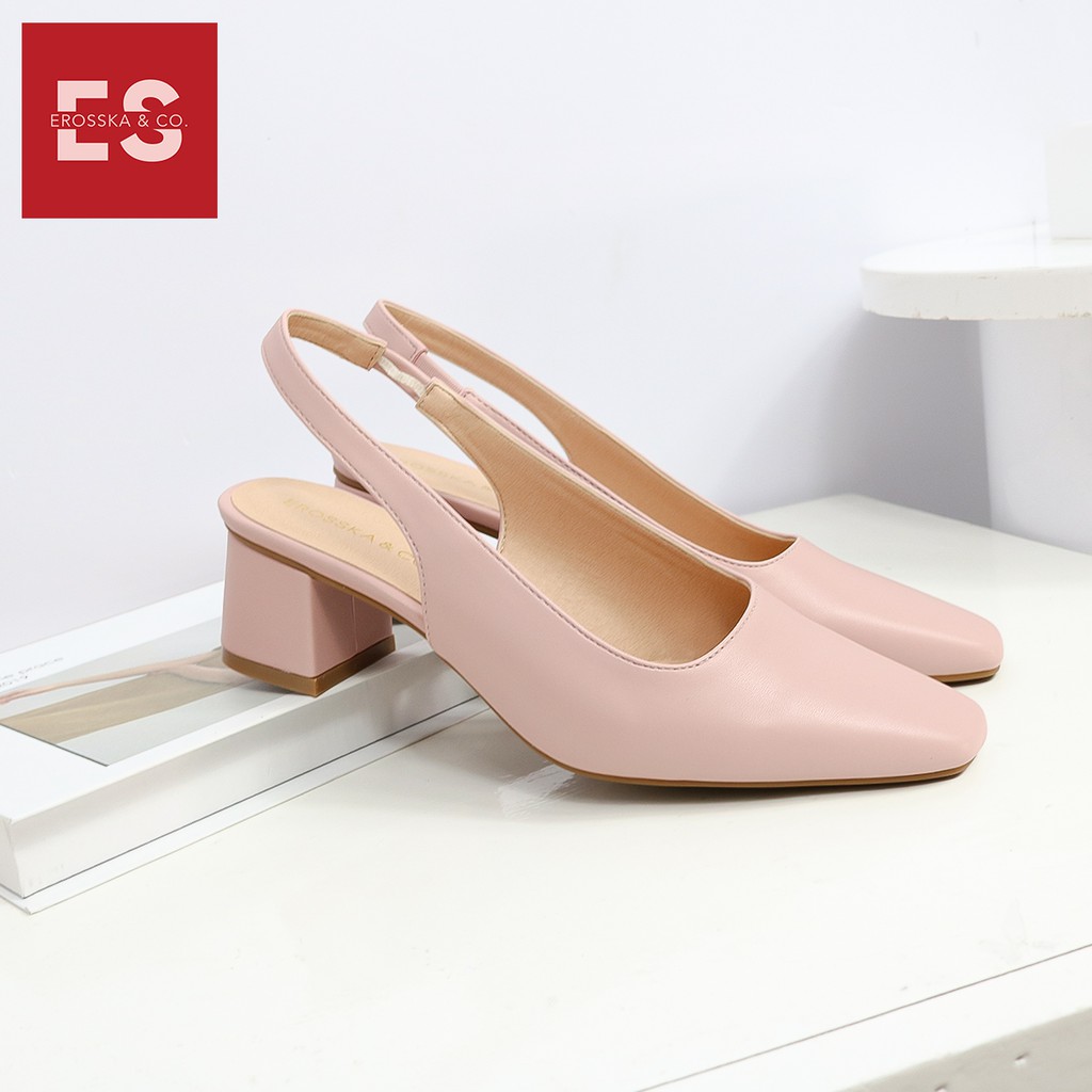 Giày cao gót bít mũi vuông thời trang Erosska cao 5cm - EL16