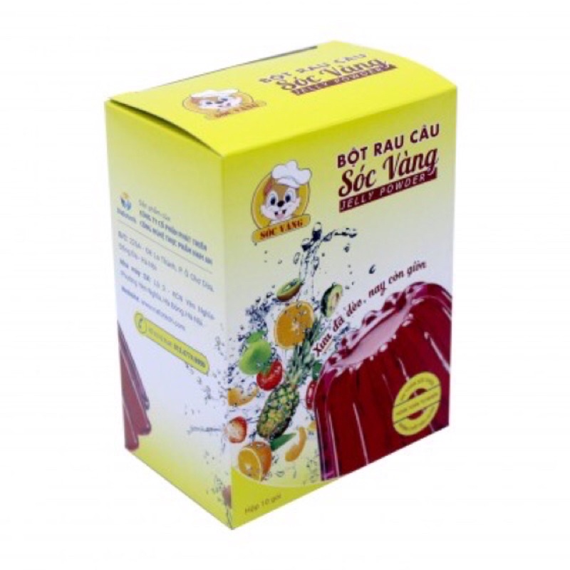 Bột Rau Câu Sóc Vàng 10gr/ gói | Chuyên sử dụng làm thạch trà sữa