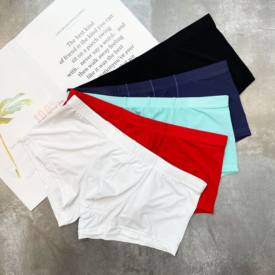 QUẦN LÓT NAM - Dạng Boxer Đùi Trơn Đơn Giản - Thun Lạnh Mỏng