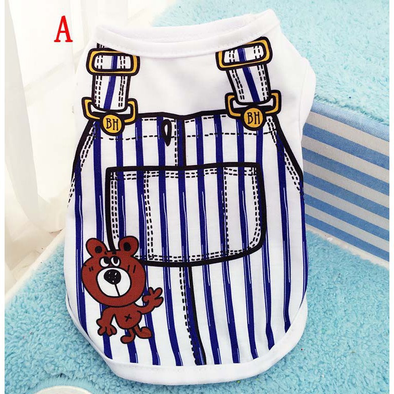 Áo thun cotton thời trang mùa hè dành cho thú cưng