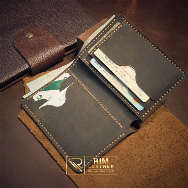 Ví Da bò sáp, nhỏ gọn và độc đáo. BẢO HÀNH 2 NĂM.