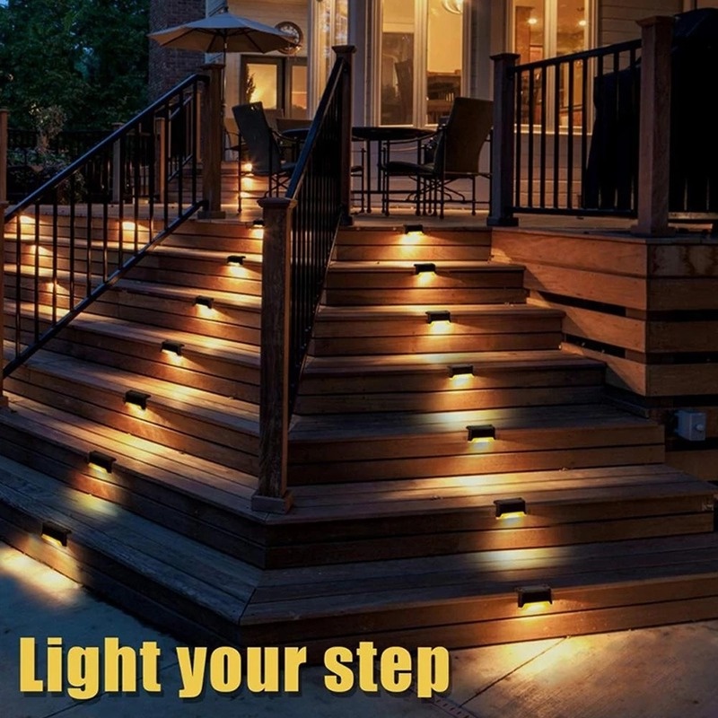 Bộ 4 Đèn LED 3 Màu Vỏ ABS Hình Chữ L Chống Nước Mưa Tiện Dụng