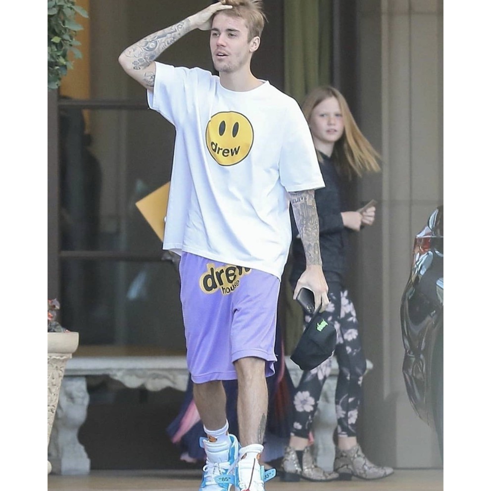 ⚡️[TẶNG KÈM MÓC KHÓA] - Tee Justin Bieber Drew House Mascot ss white tee cao cấp full tag túi, áo thun drew