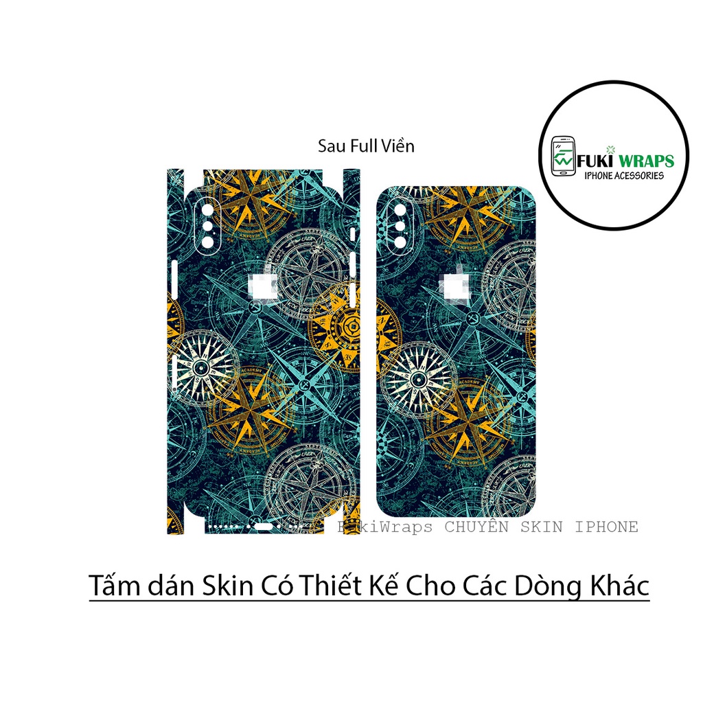 Tấm dán Skin Mặt Sau FULL VIỀN Dành Cho13prm , 12prm , 11prm , x, xs, xr , xsm , ip11 , ip12 , ip13 - FukiShop