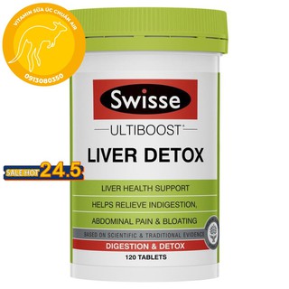 (Date 2024) Viên uống Liver detox Swisse giải độc gan của Úc (120v)