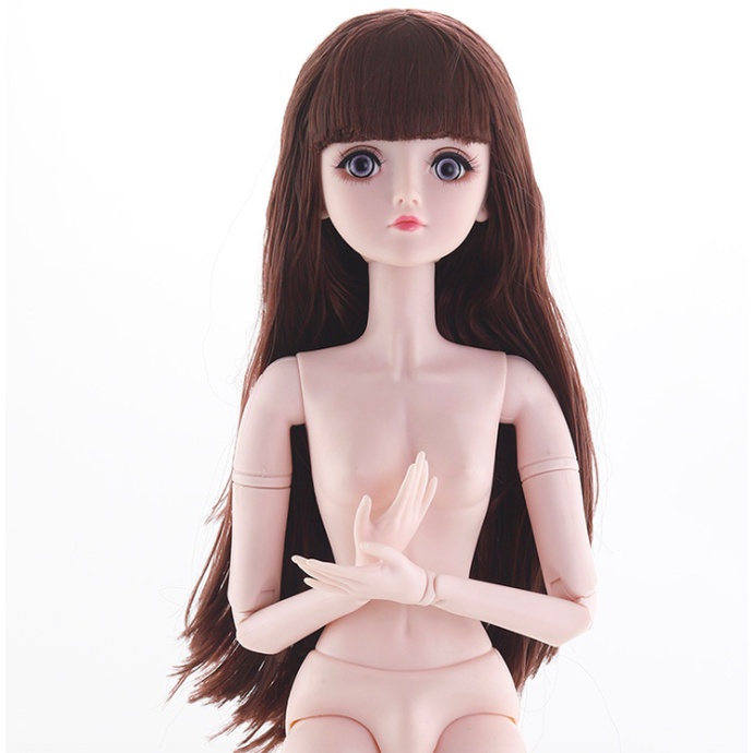 (Tặng kèm đồ) Búp Bê Lolita Tóc dài dày mượt dễ chải cao 60cm Mô Phỏng BJD