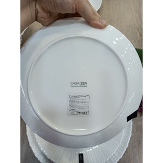 Đĩa sứ trắng Lock&lock vân ngọc trai