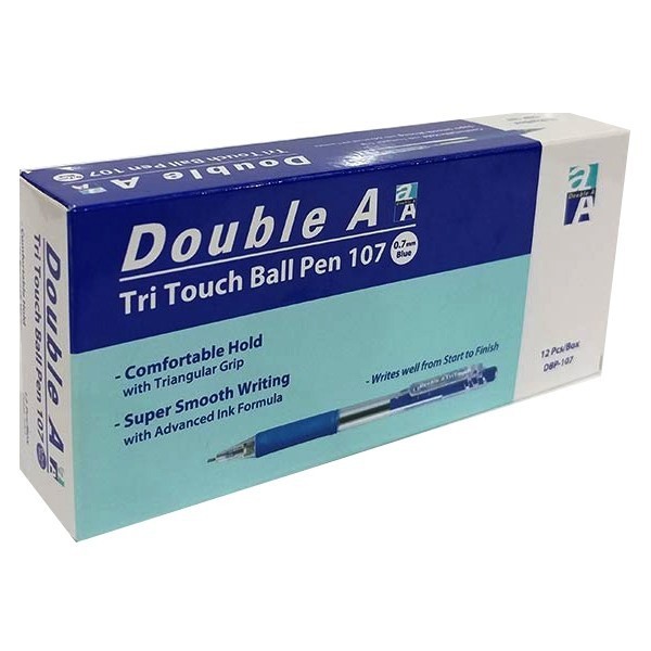 [Mã BMLTA35 giảm đến 35K đơn 99K] Double A Hộp 12 cây bút bi Tritouch 0,7mm (Xanh, đen, đỏ)