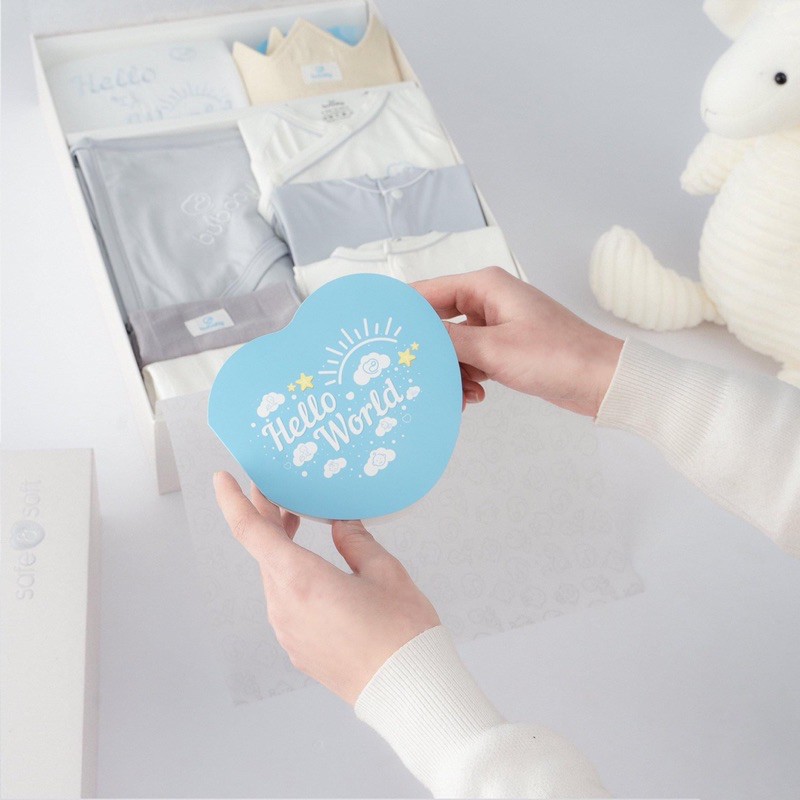 Set quà tặng đầy tháng dễ thương cho bé Trai chính hãng Bu Baby