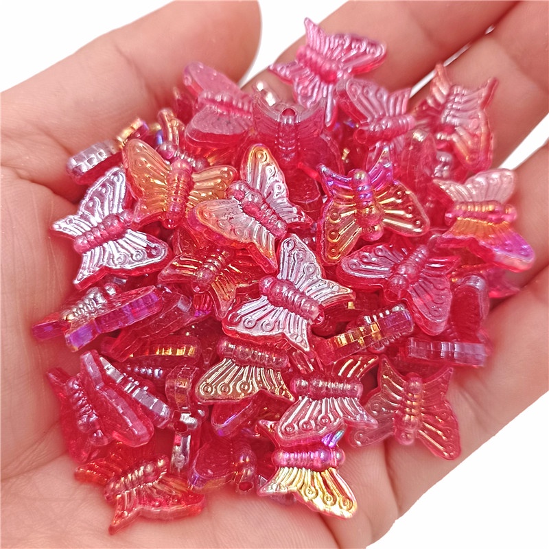 Bộ Hạt Hình Bướm Nhiều Màu Sắc Dùng Làm Trang Sức Thủ Công