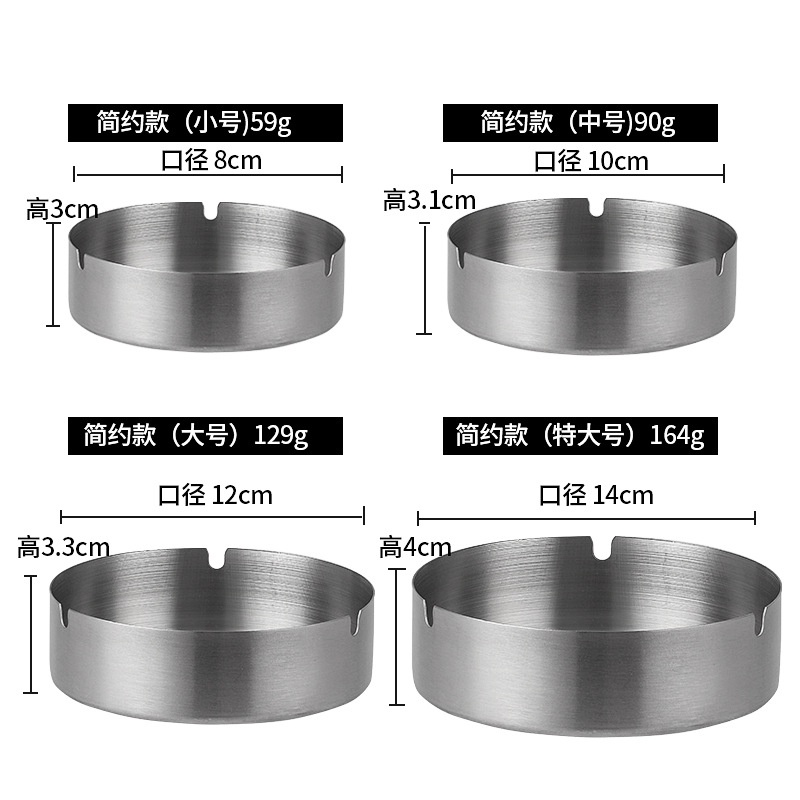 Gạt Tàn Thuốc Bằng Thép Không Gỉ Dày Chống Rơi Sáng Tạo