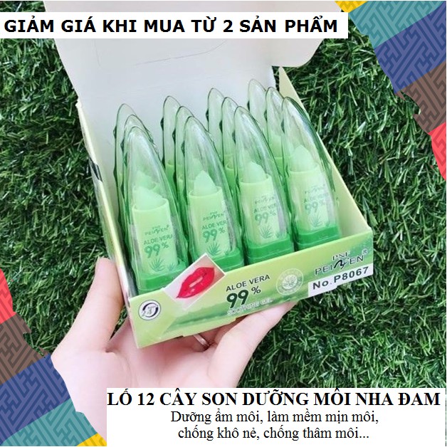 Lố 12 cây SON DƯỠNG MÔI NHA ĐAM