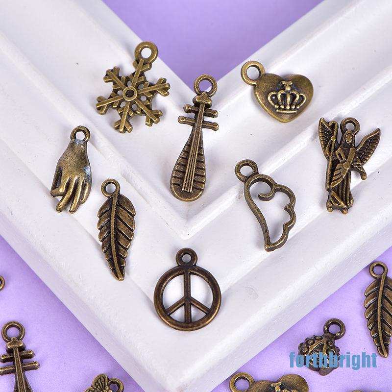 CHARMS (Hàng Mới Về) Bộ 100 / 50 Mặt Dây Chuyền Phong Cách Cổ Điển